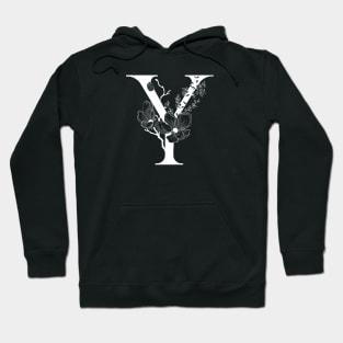 Letter Y Monogram - Floral Initial Hoodie